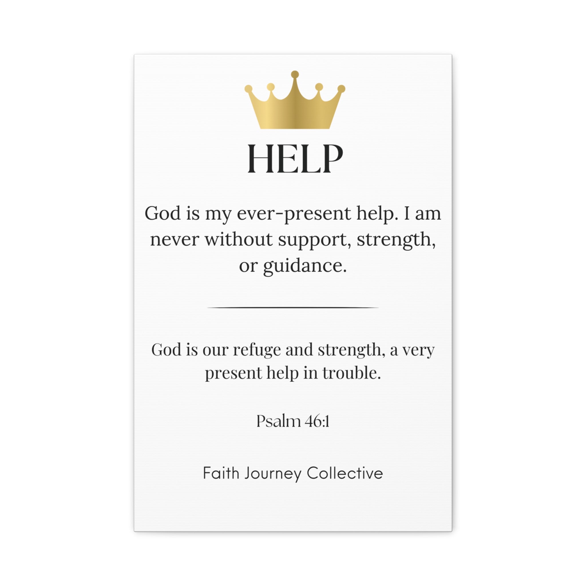 Help - Christian Scripture Wall Art Canvas – Bible Verse Affirmation Prints for Home, Office & Prayer Space | Faith Journey Collective