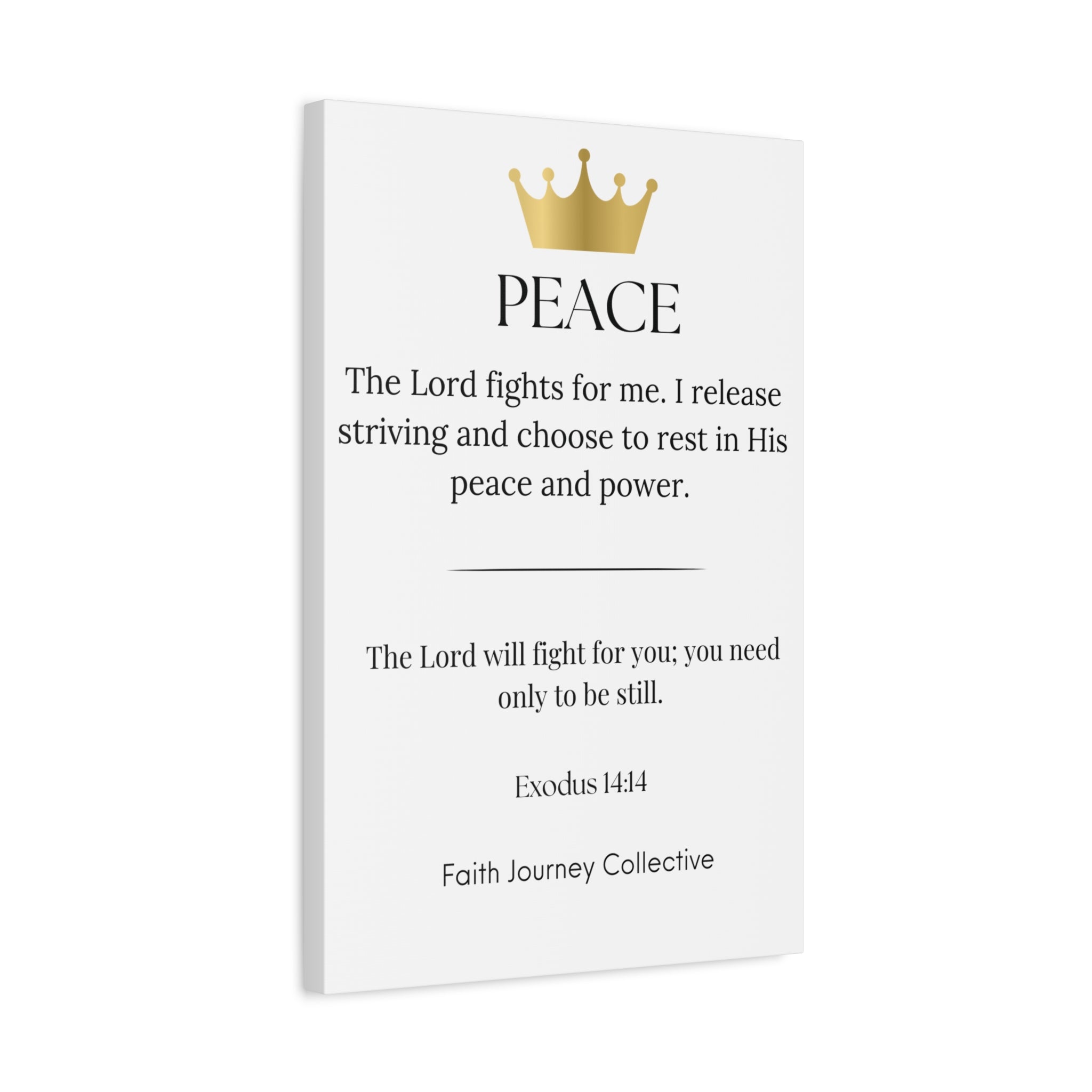 Peace - Christian Scripture Wall Art Canvas – Bible Verse Affirmation Prints for Home, Office & Prayer Space | Faith Journey Collective