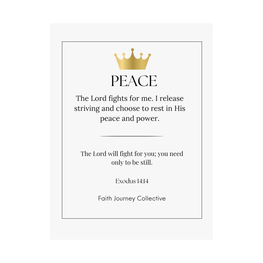 "Peace" Christian Scripture Wall Art Poster – Bible Verse Affirmation Prints for Home, Office & Prayer Space | Faith Journey Collective