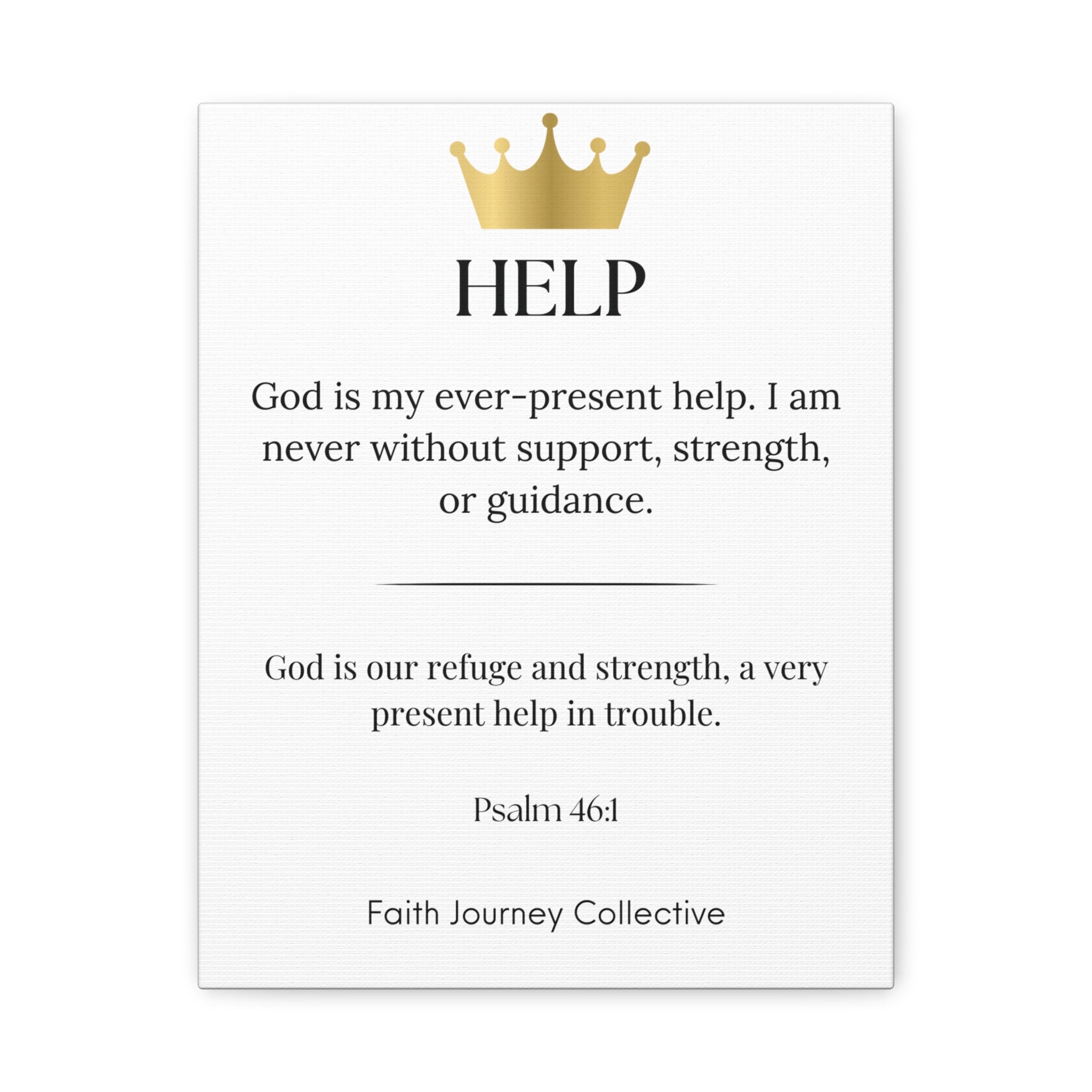Help - Christian Scripture Wall Art Canvas – Bible Verse Affirmation Prints for Home, Office & Prayer Space | Faith Journey Collective