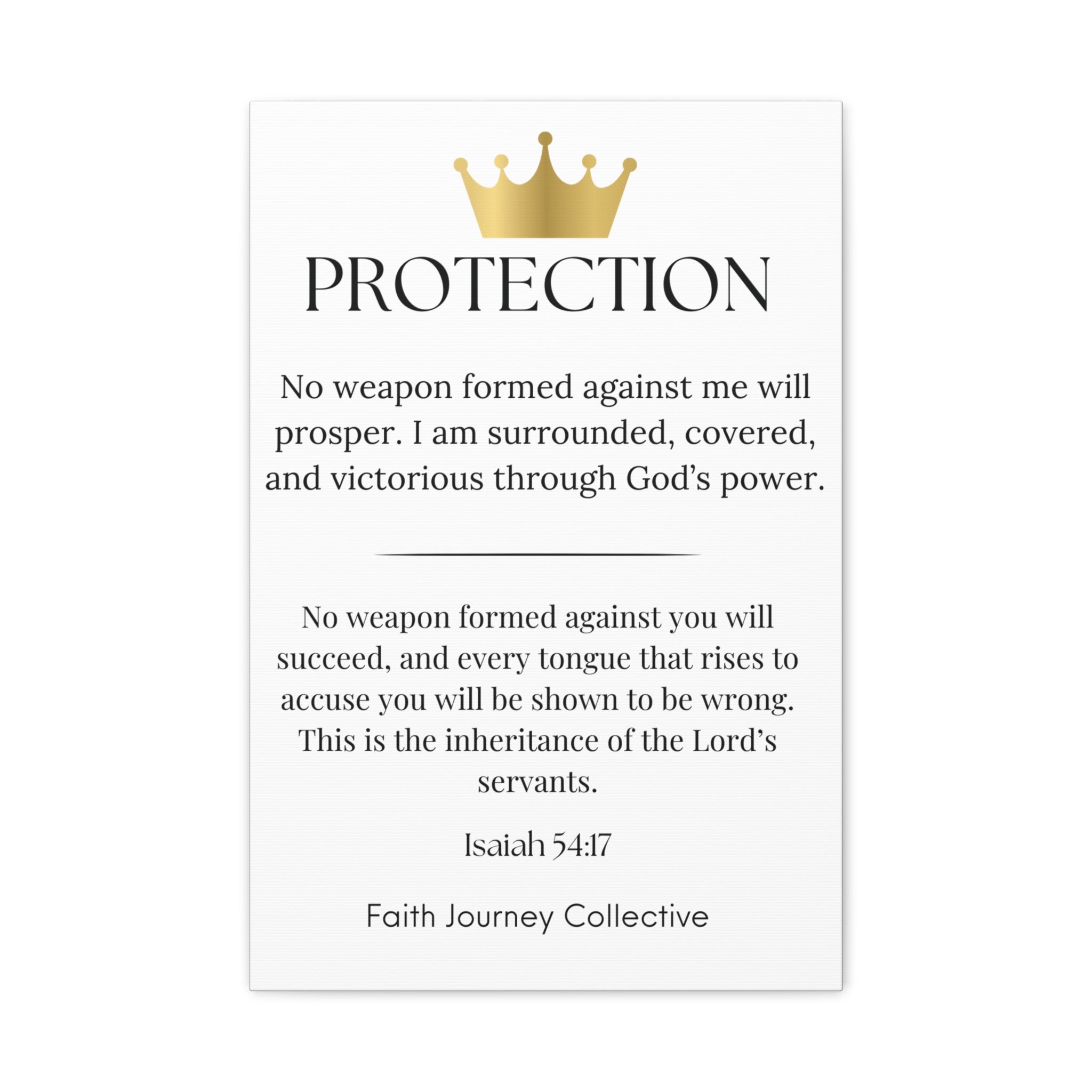 Protection - Christian Scripture Wall Art Poster – Bible Verse Affirmation Prints for Home, Office & Prayer Space | Faith Journey Collective