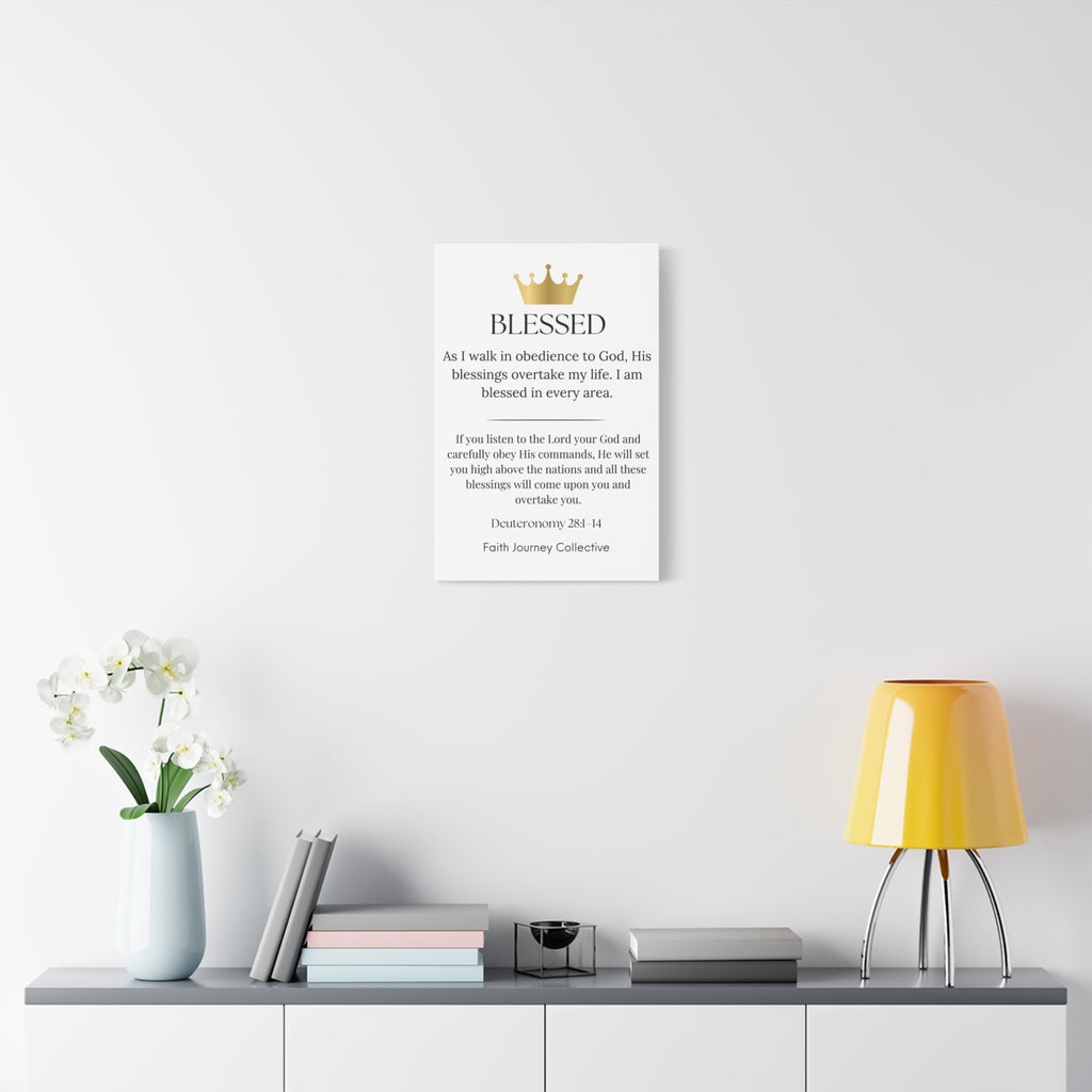 Blessed - Christian Scripture Wall Art Canvas – Bible Verse Affirmation Prints for Home, Office & Prayer Space | Faith Journey Collective