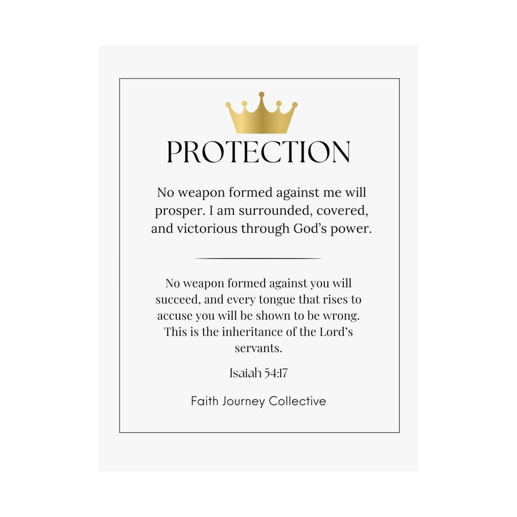 "Protection" Christian Scripture Wall Art Poster – Bible Verse Affirmation Prints for Home, Office & Prayer Space | Faith Journey Collective