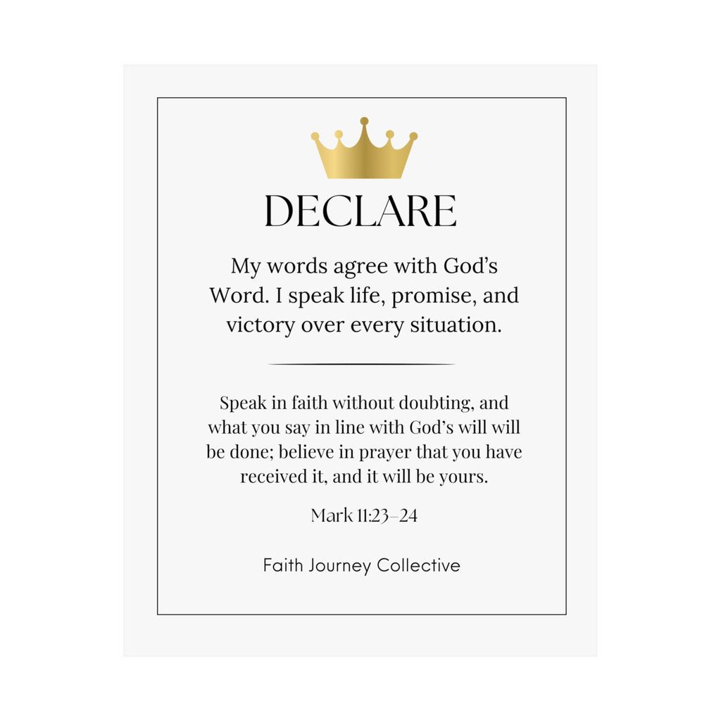 "Declare" Christian Scripture Wall Art Poster – Bible Verse Affirmation Prints for Home, Office & Prayer Space | Faith Journey Collective