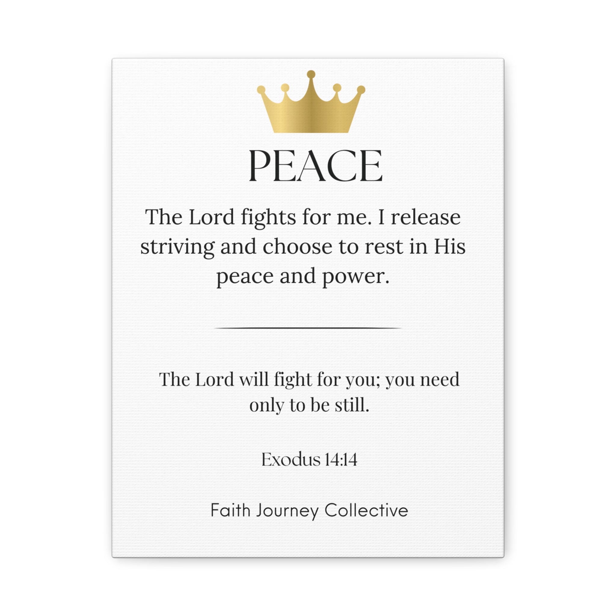Peace - Christian Scripture Wall Art Canvas – Bible Verse Affirmation Prints for Home, Office & Prayer Space | Faith Journey Collective