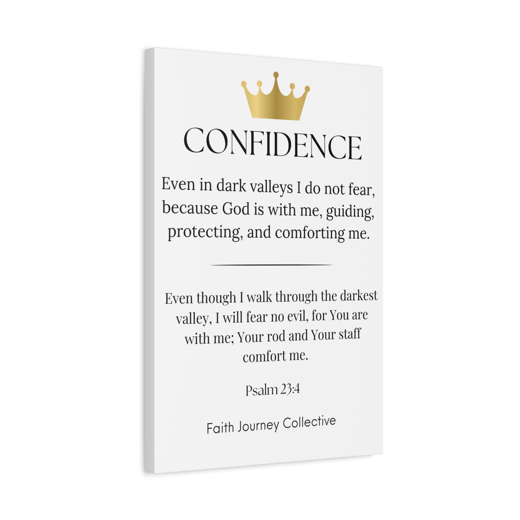 Confidence - Christian Scripture Wall Art Canvas – Bible Verse Affirmation Prints for Home, Office & Prayer Space | Faith Journey Collective