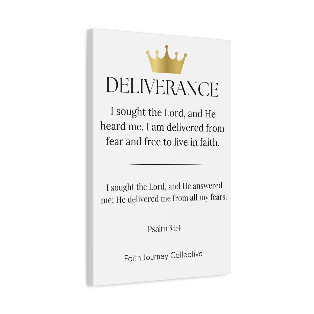 Deliverance - Christian Scripture Wall Art Canvas – Bible Verse Affirmation Prints for Home, Office & Prayer Space | Faith Journey Collective
