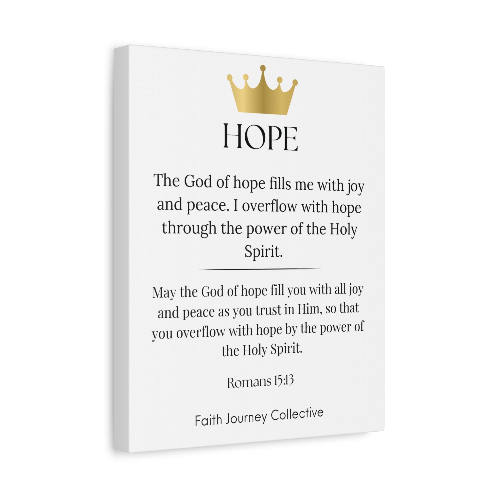Hope - Christian Scripture Wall Art Canvas – Bible Verse Affirmation Prints for Home, Office & Prayer Space | Faith Journey Collective