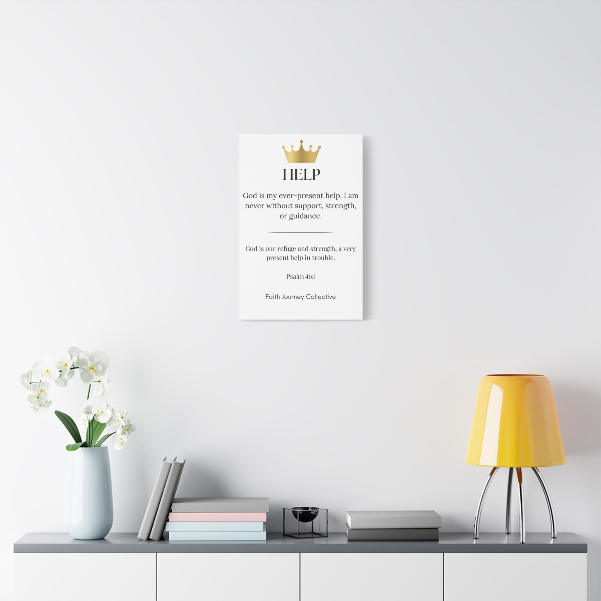 Help - Christian Scripture Wall Art Canvas – Bible Verse Affirmation Prints for Home, Office & Prayer Space | Faith Journey Collective