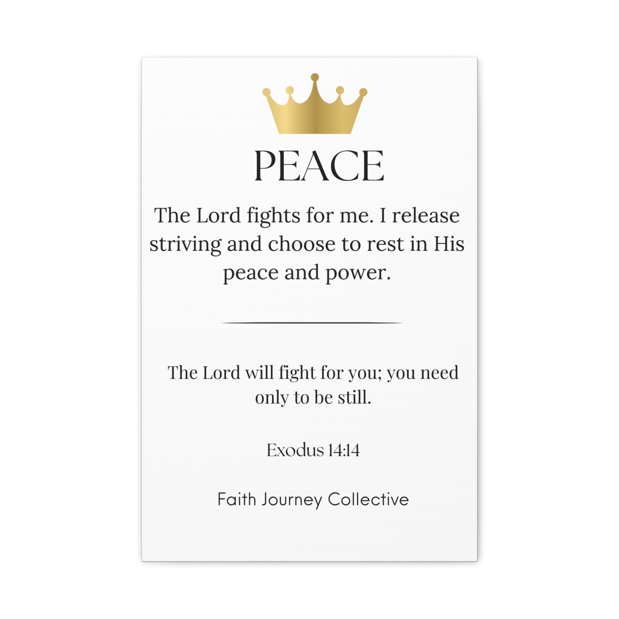 Peace - Christian Scripture Wall Art Canvas – Bible Verse Affirmation Prints for Home, Office & Prayer Space | Faith Journey Collective