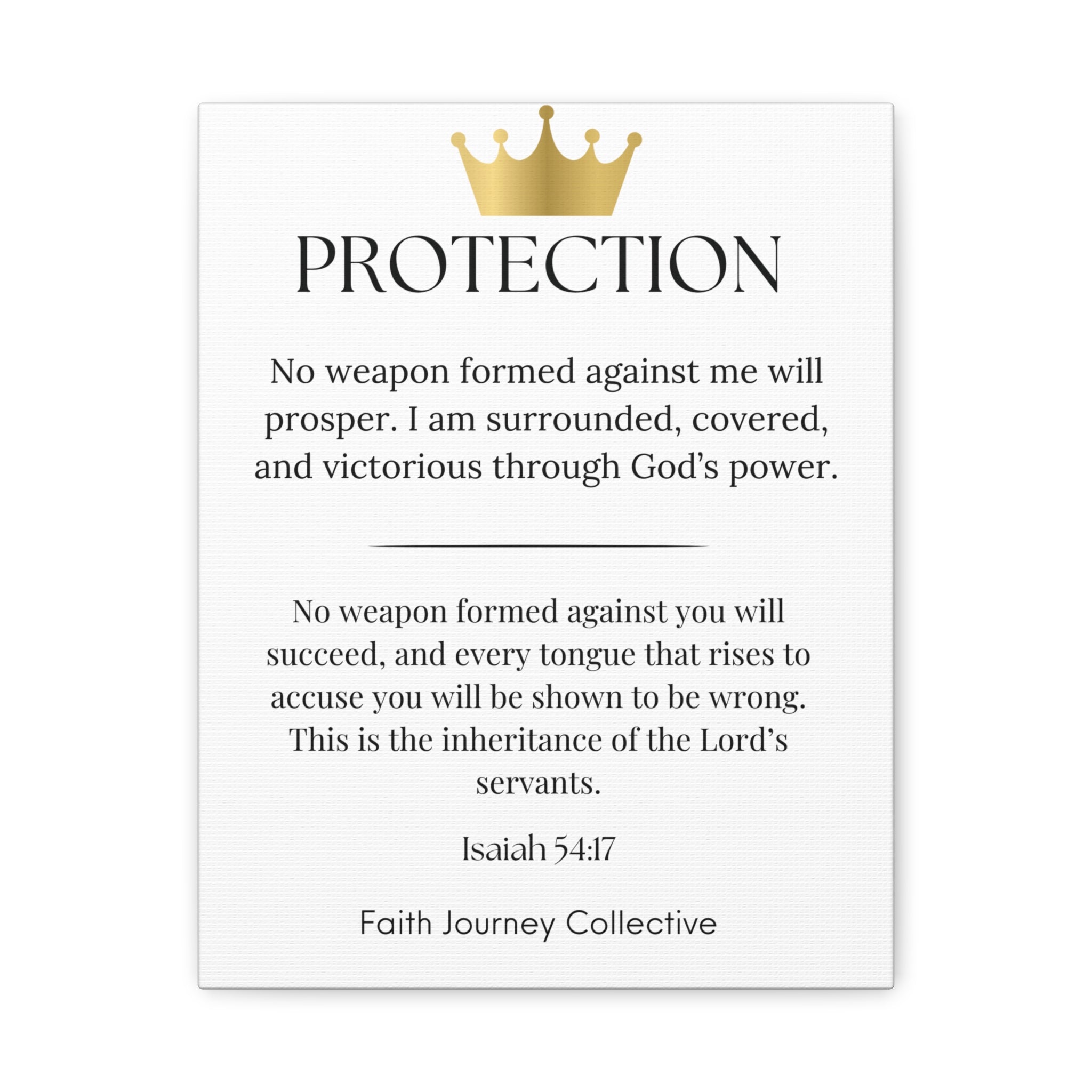 Protection - Christian Scripture Wall Art Poster – Bible Verse Affirmation Prints for Home, Office & Prayer Space | Faith Journey Collective
