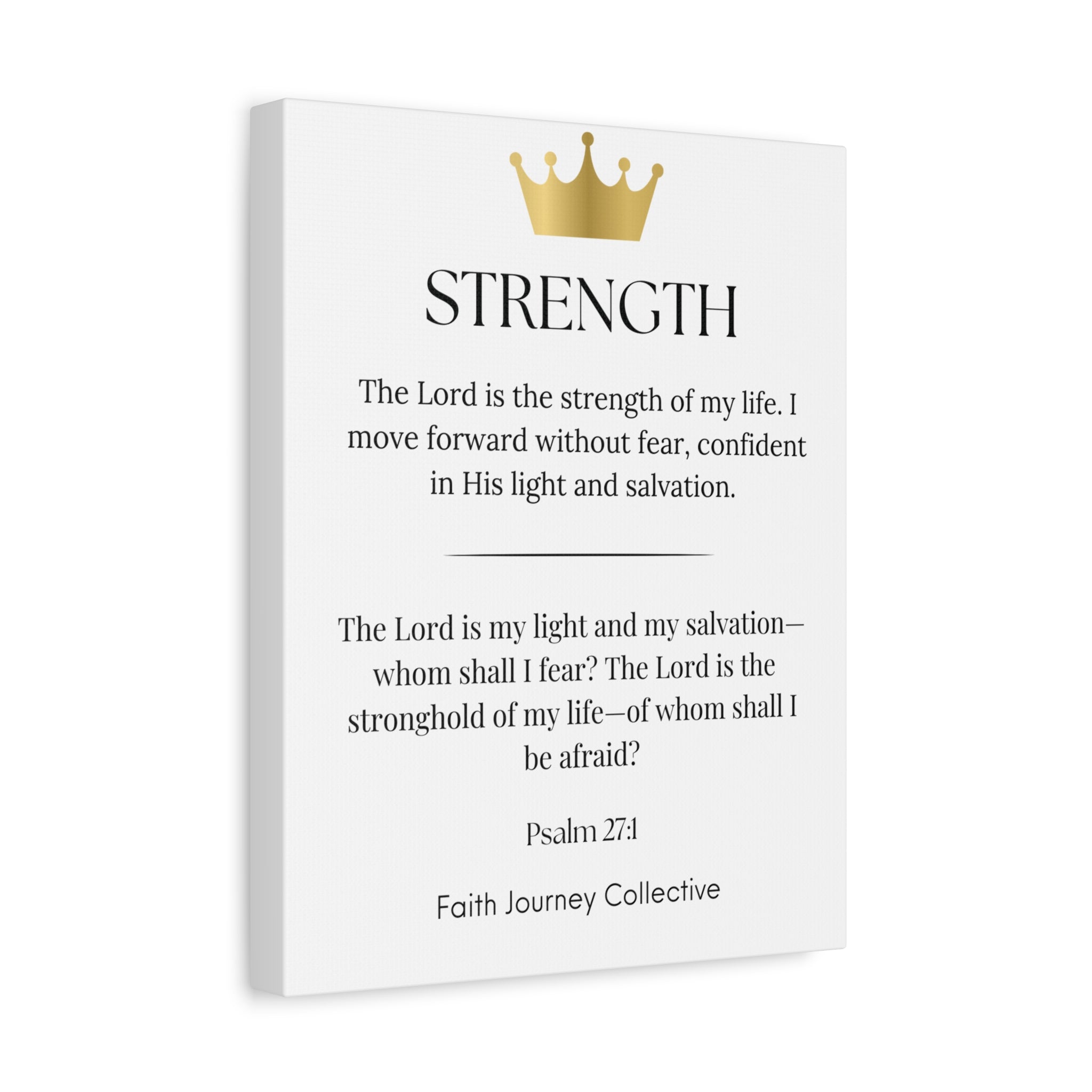 Strength - Christian Scripture Wall Art Canvas – Bible Verse Affirmation Prints for Home, Office & Prayer Space | Faith Journey Collective
