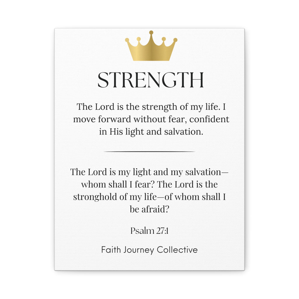 Strength - Christian Scripture Wall Art Canvas – Bible Verse Affirmation Prints for Home, Office & Prayer Space | Faith Journey Collective