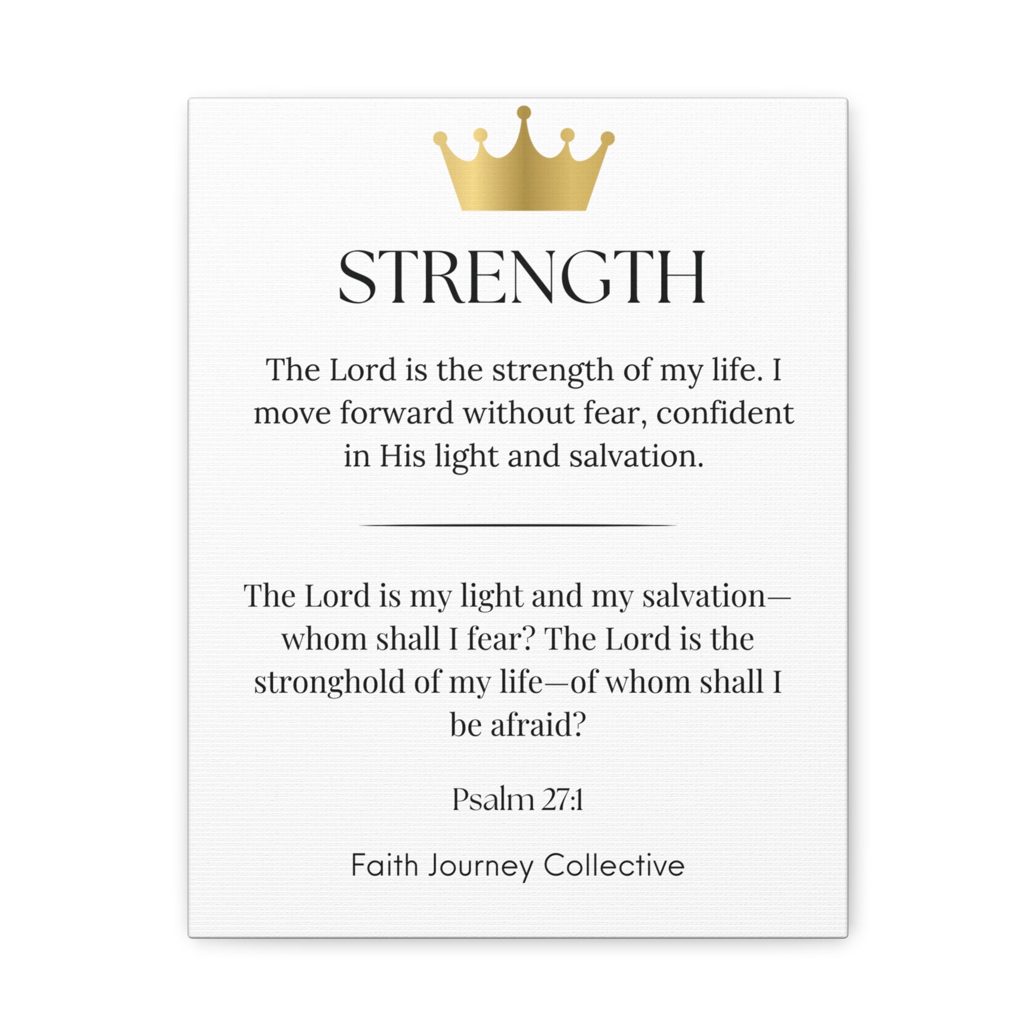 Strength - Christian Scripture Wall Art Canvas – Bible Verse Affirmation Prints for Home, Office & Prayer Space | Faith Journey Collective