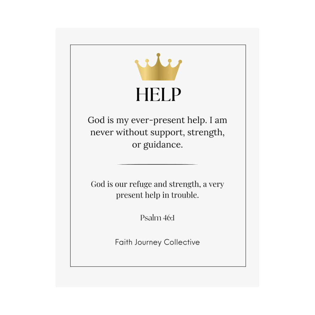 "Help" Christian Scripture Wall Art Poster – Bible Verse Affirmation Prints for Home, Office & Prayer Space | Faith Journey Collective