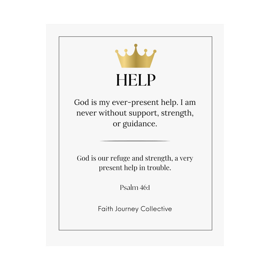 "Help" Christian Scripture Wall Art Poster – Bible Verse Affirmation Prints for Home, Office & Prayer Space | Faith Journey Collective
