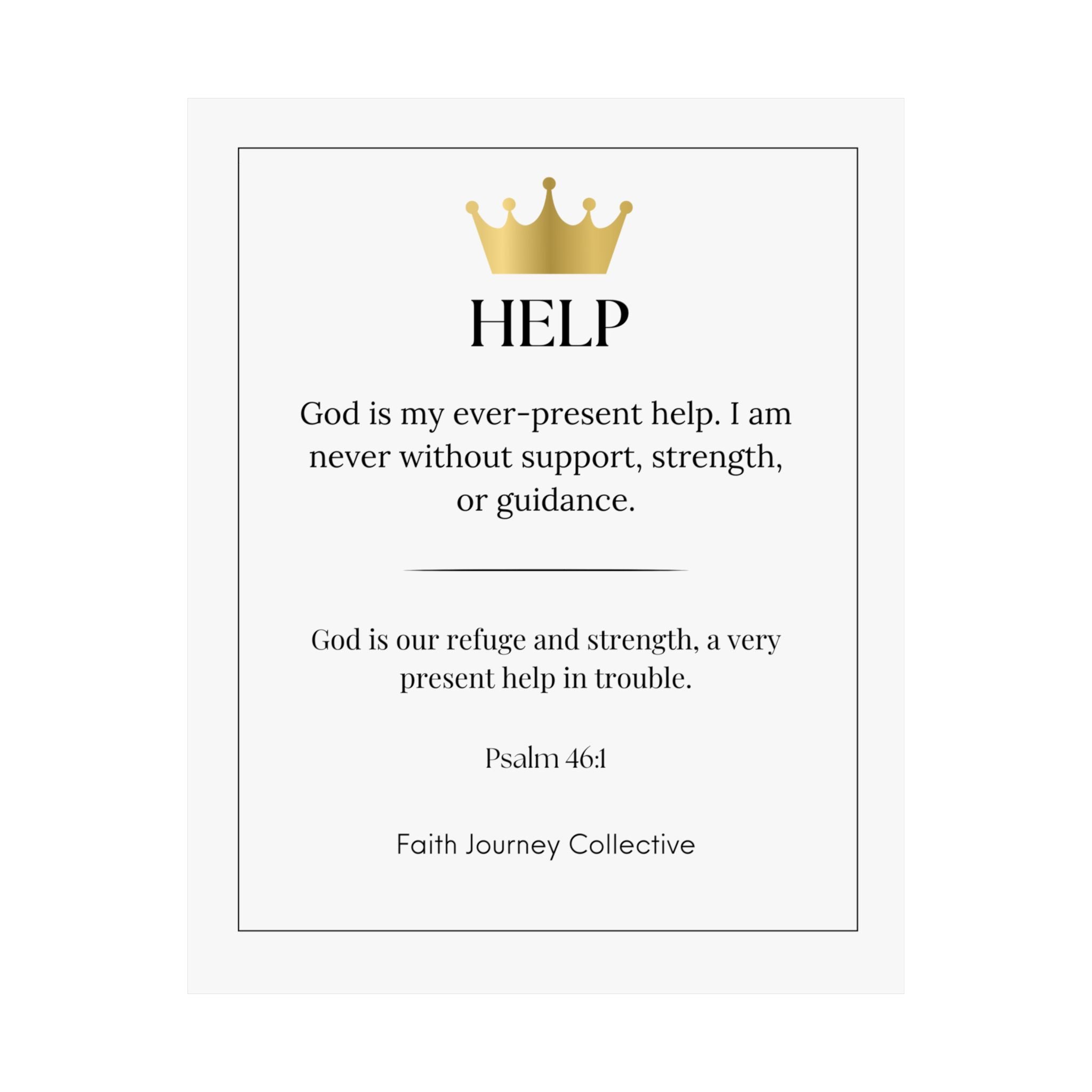 "Help" Christian Scripture Wall Art Poster – Bible Verse Affirmation Prints for Home, Office & Prayer Space | Faith Journey Collective