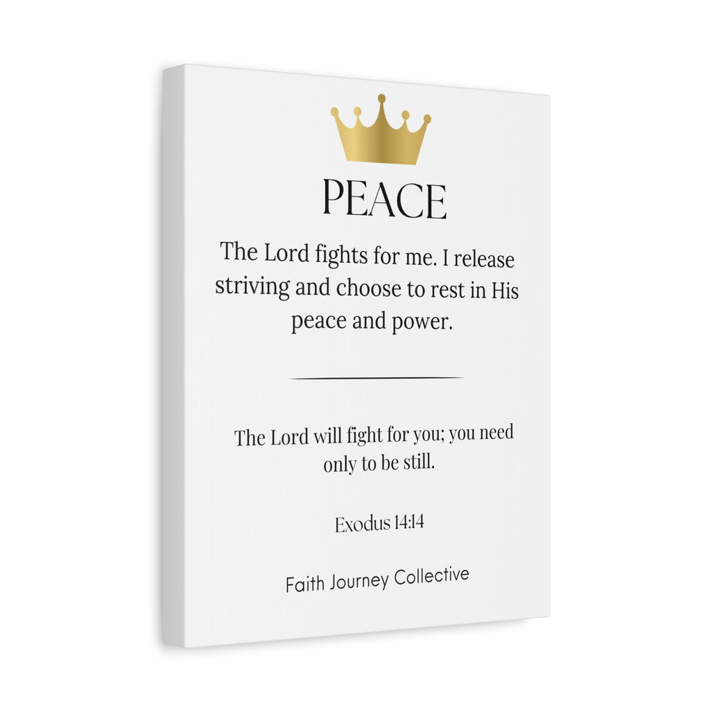 Peace - Christian Scripture Wall Art Canvas – Bible Verse Affirmation Prints for Home, Office & Prayer Space | Faith Journey Collective