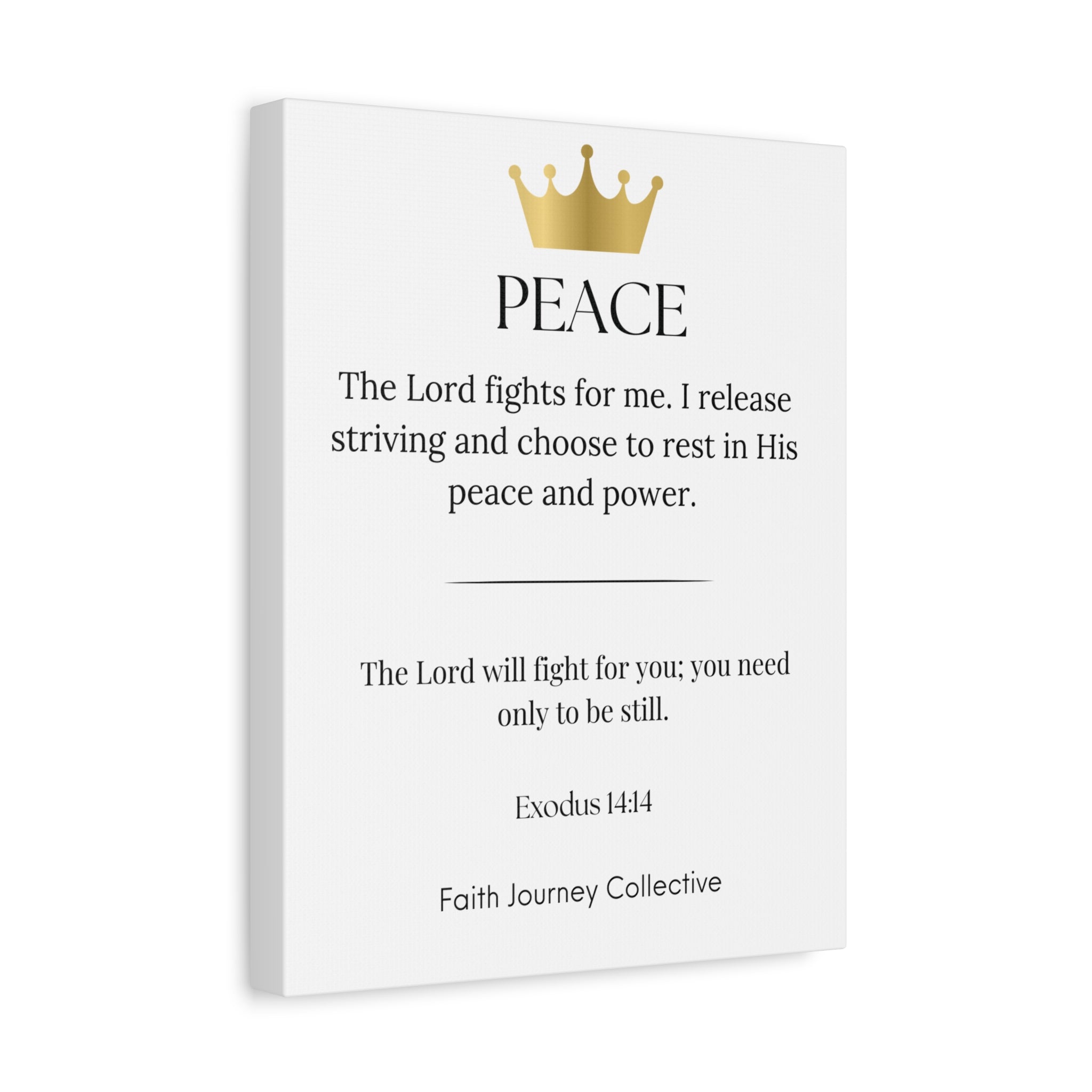 Peace - Christian Scripture Wall Art Canvas – Bible Verse Affirmation Prints for Home, Office & Prayer Space | Faith Journey Collective