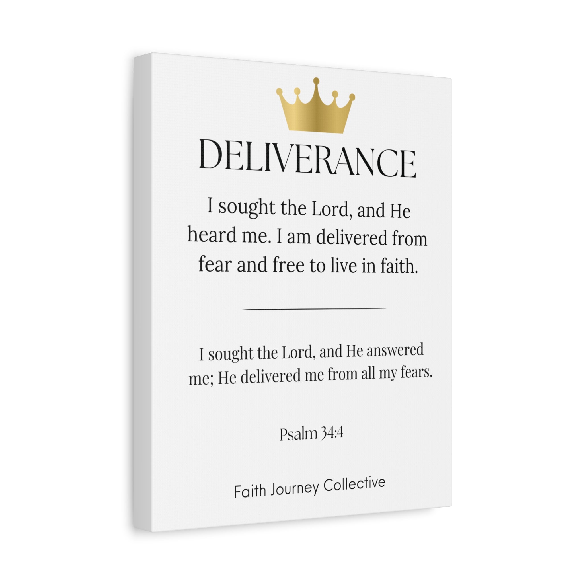 Deliverance - Christian Scripture Wall Art Canvas – Bible Verse Affirmation Prints for Home, Office & Prayer Space | Faith Journey Collective