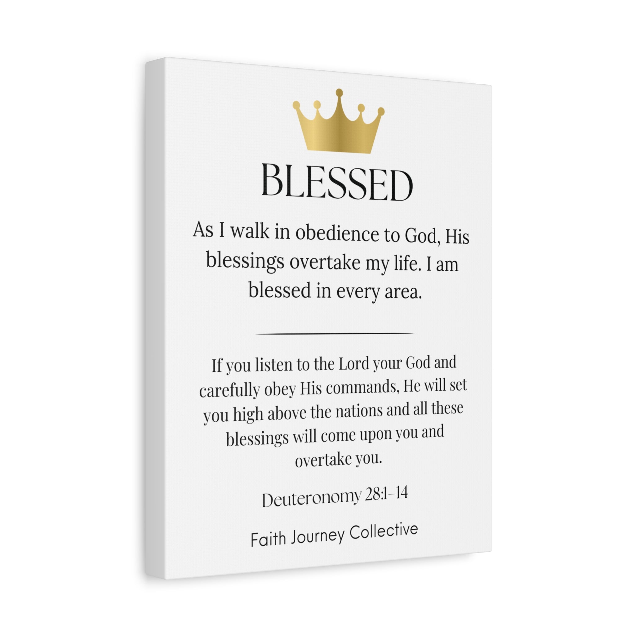 Blessed - Christian Scripture Wall Art Canvas – Bible Verse Affirmation Prints for Home, Office & Prayer Space | Faith Journey Collective