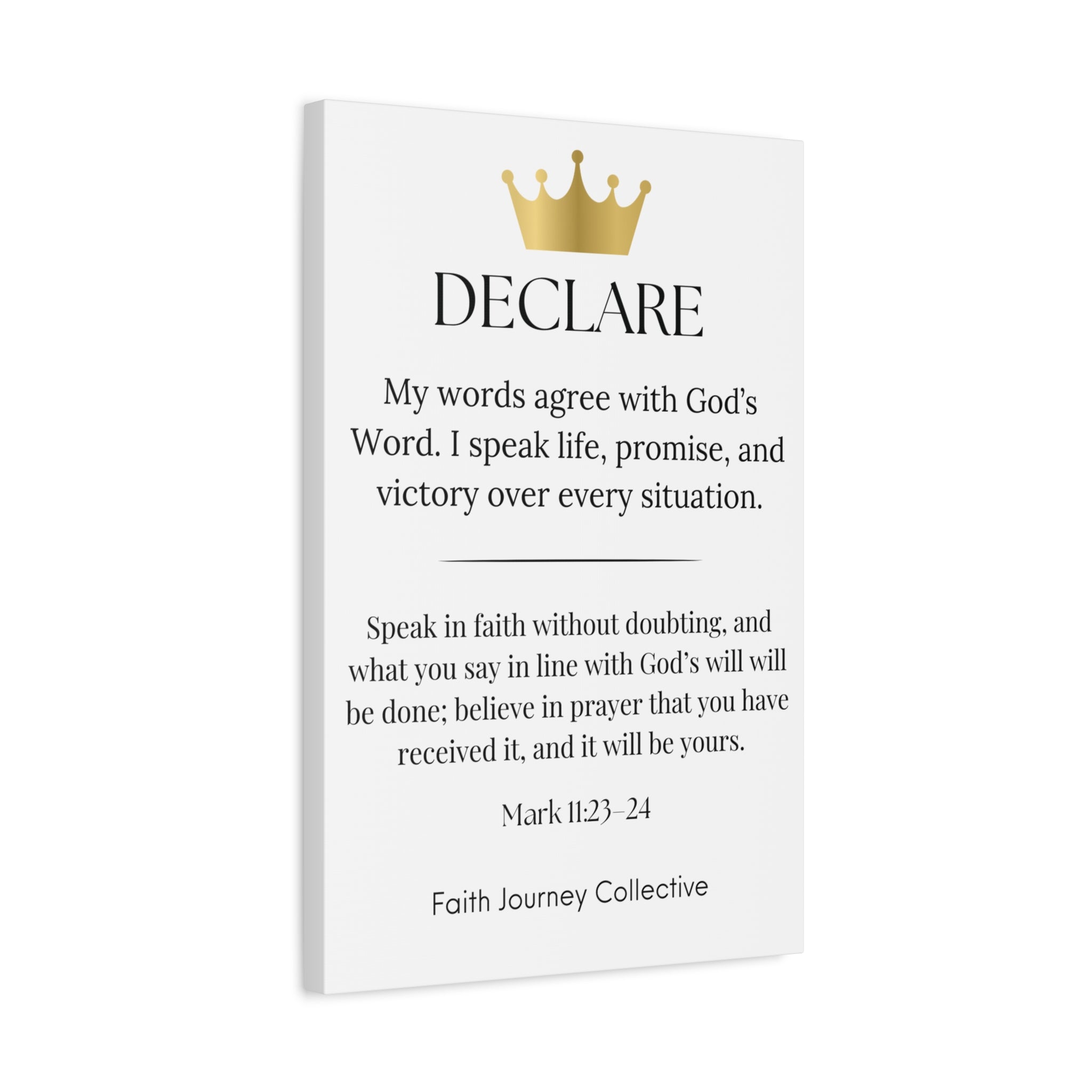 Declare - Christian Scripture Wall Art Canvas – Bible Verse Affirmation Prints for Home, Office & Prayer Space | Faith Journey Collective