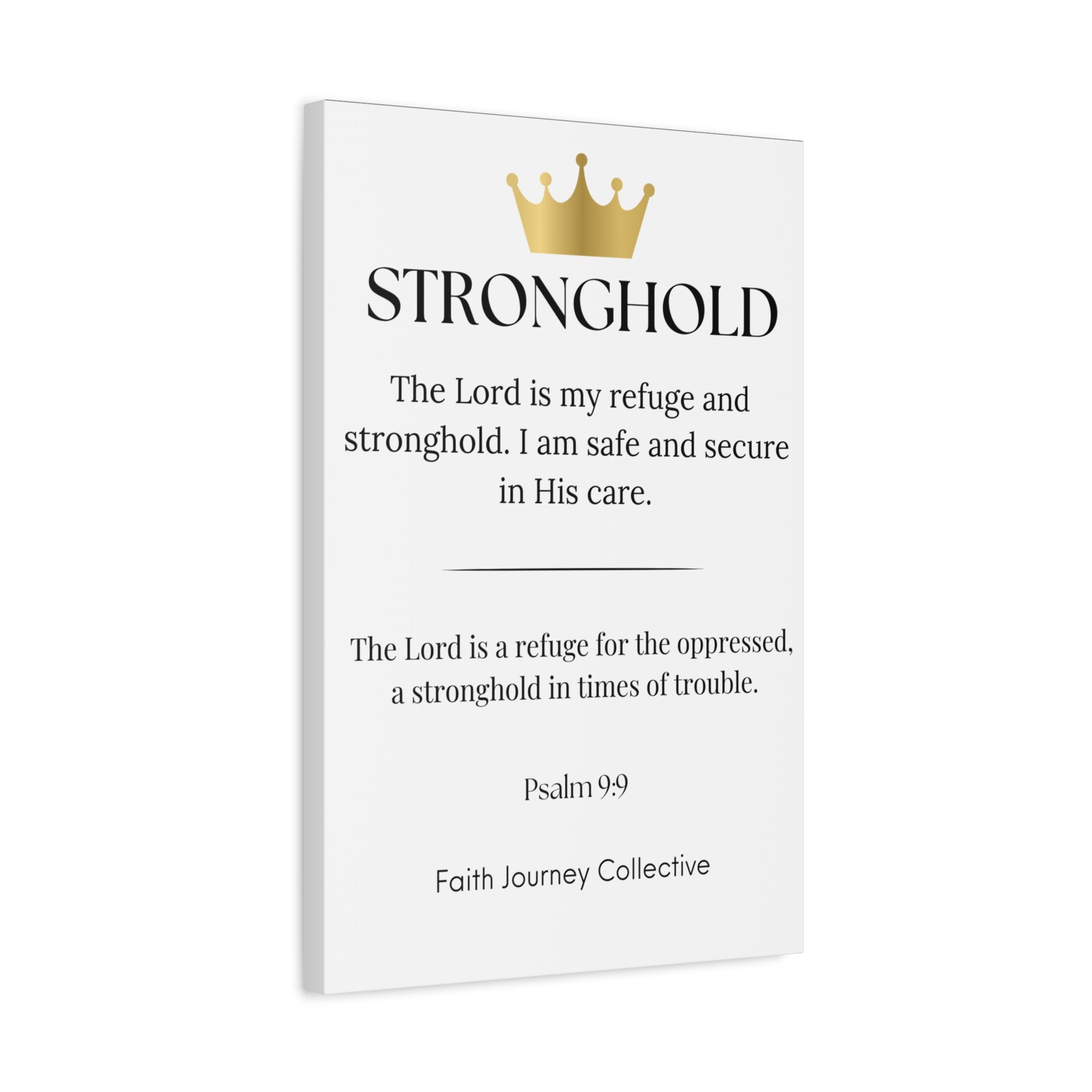 Stronghold - Christian Scripture Wall Art Canvas – Bible Verse Affirmation Prints for Home, Office & Prayer Space | Faith Journey Collective