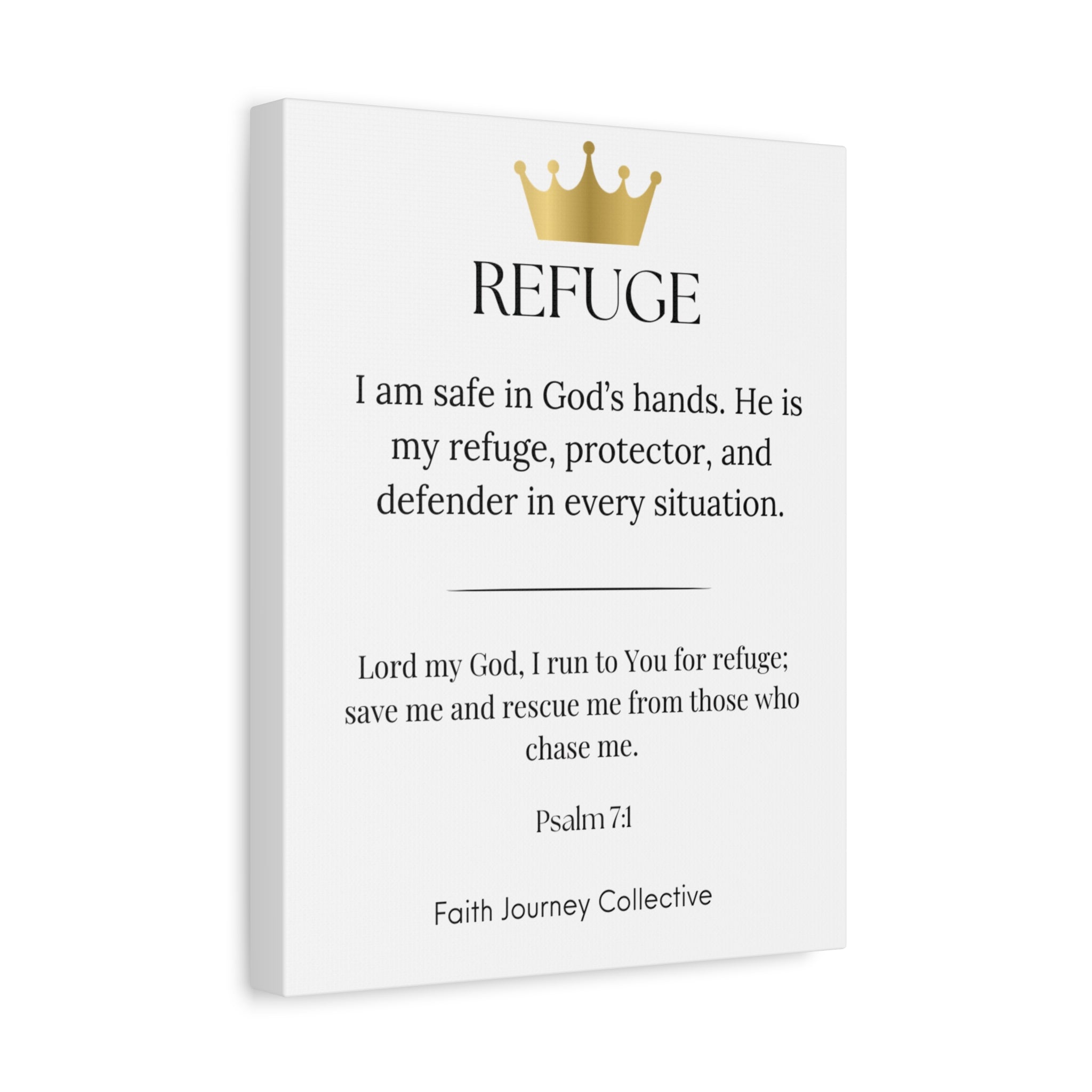 "God is Our Refuge"  Christian Scripture Wall Art Canvas – Bible Verse Affirmation Prints for Home, Office & Prayer Space | Faith Journey Collective