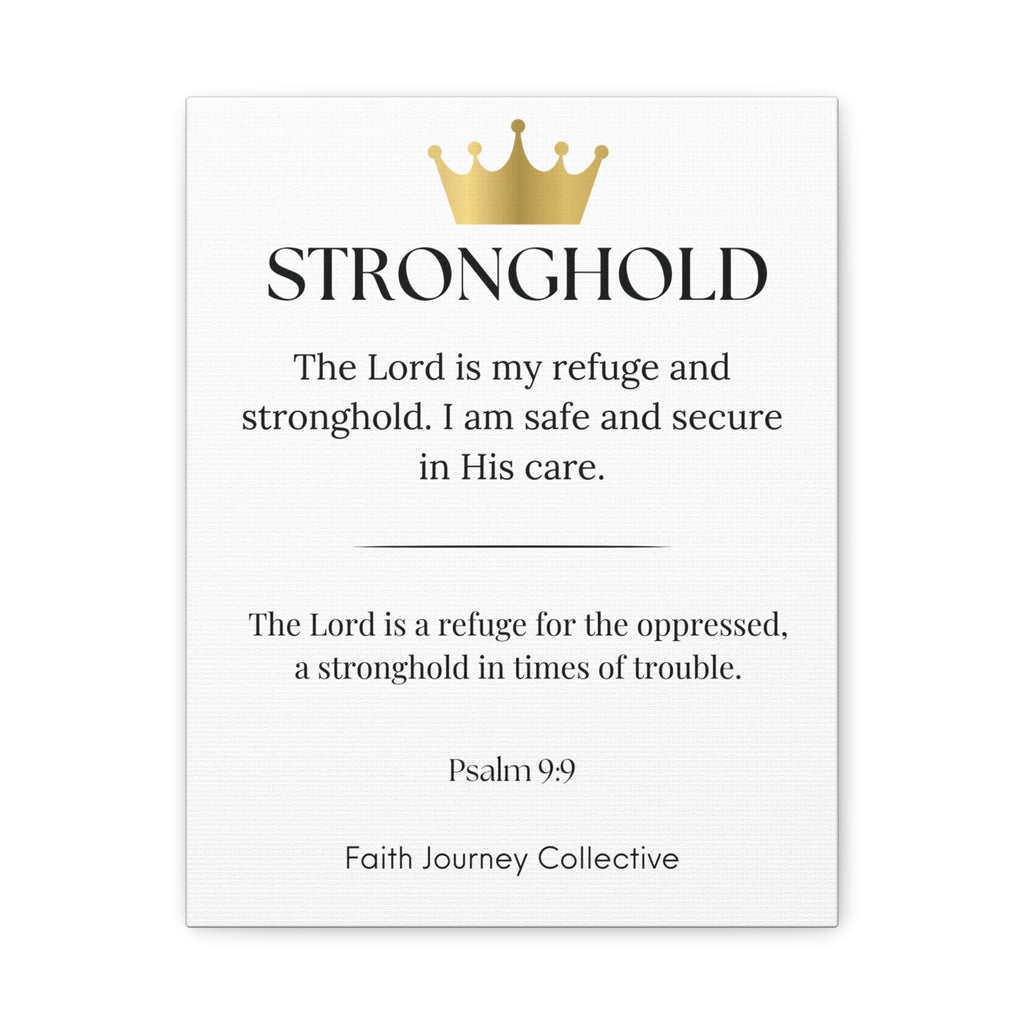 Stronghold - Christian Scripture Wall Art Canvas – Bible Verse Affirmation Prints for Home, Office & Prayer Space | Faith Journey Collective