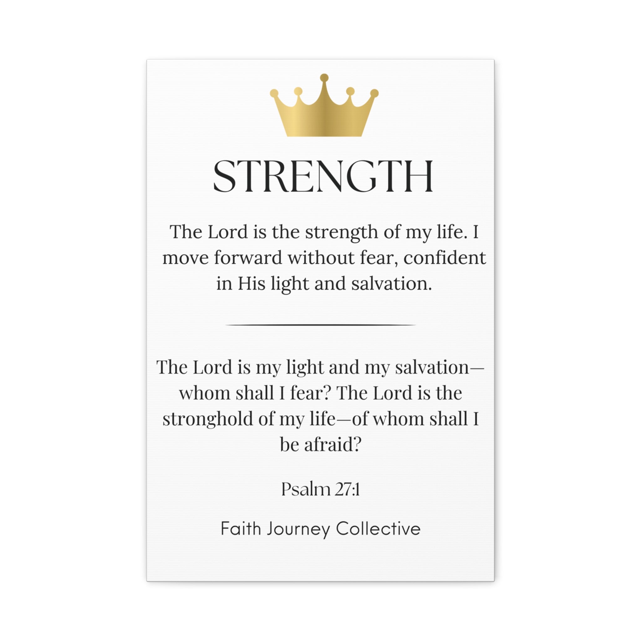 Strength - Christian Scripture Wall Art Canvas – Bible Verse Affirmation Prints for Home, Office & Prayer Space | Faith Journey Collective