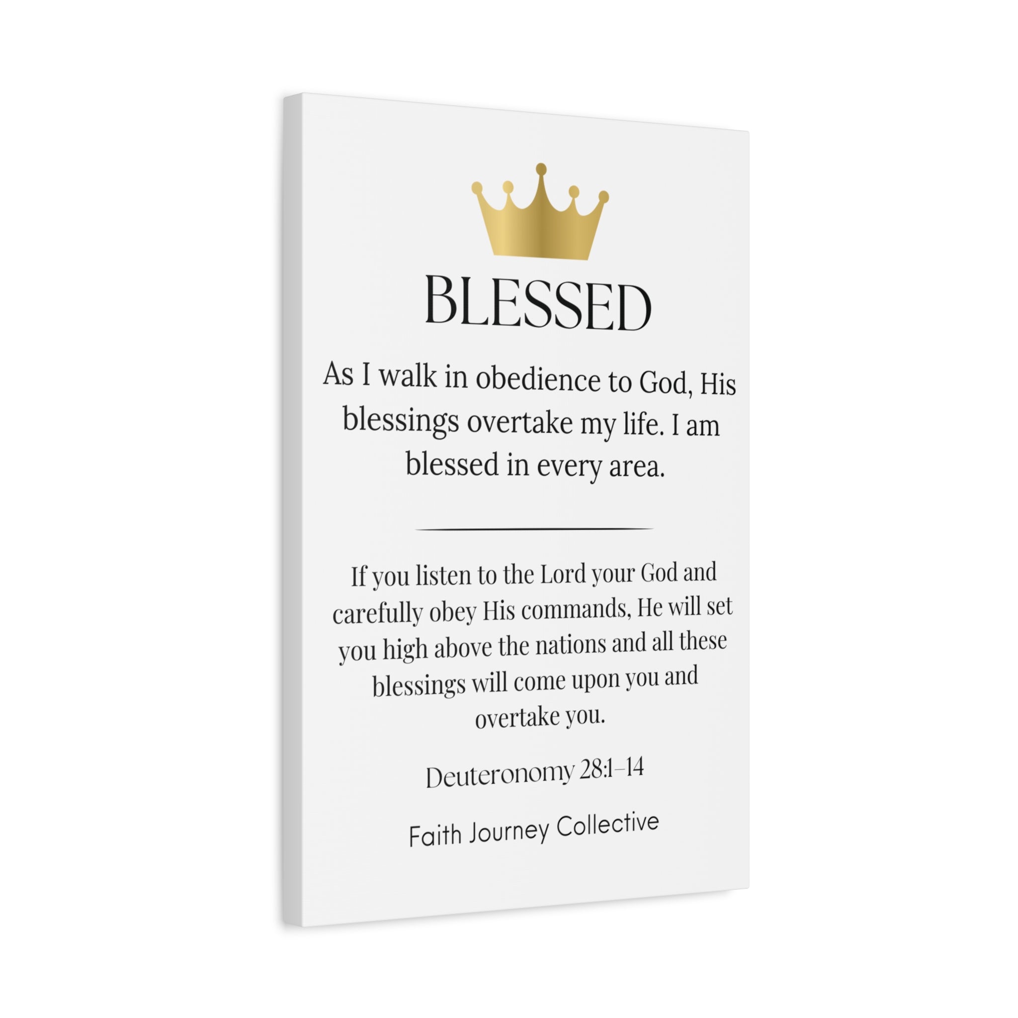 Blessed - Christian Scripture Wall Art Canvas – Bible Verse Affirmation Prints for Home, Office & Prayer Space | Faith Journey Collective
