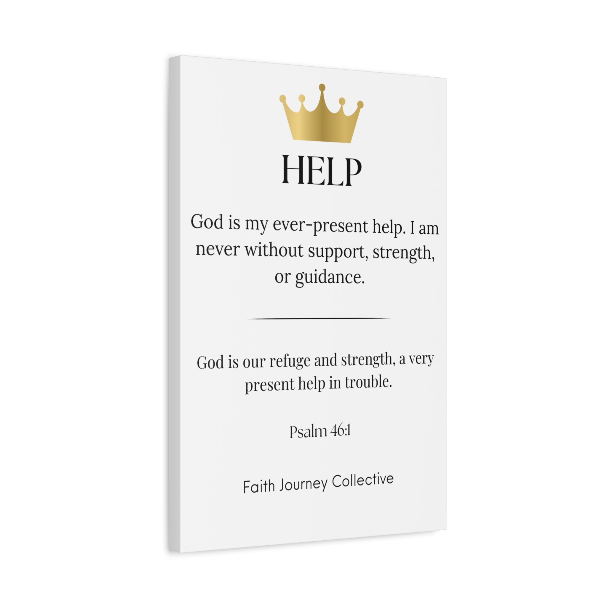 Help - Christian Scripture Wall Art Canvas – Bible Verse Affirmation Prints for Home, Office & Prayer Space | Faith Journey Collective
