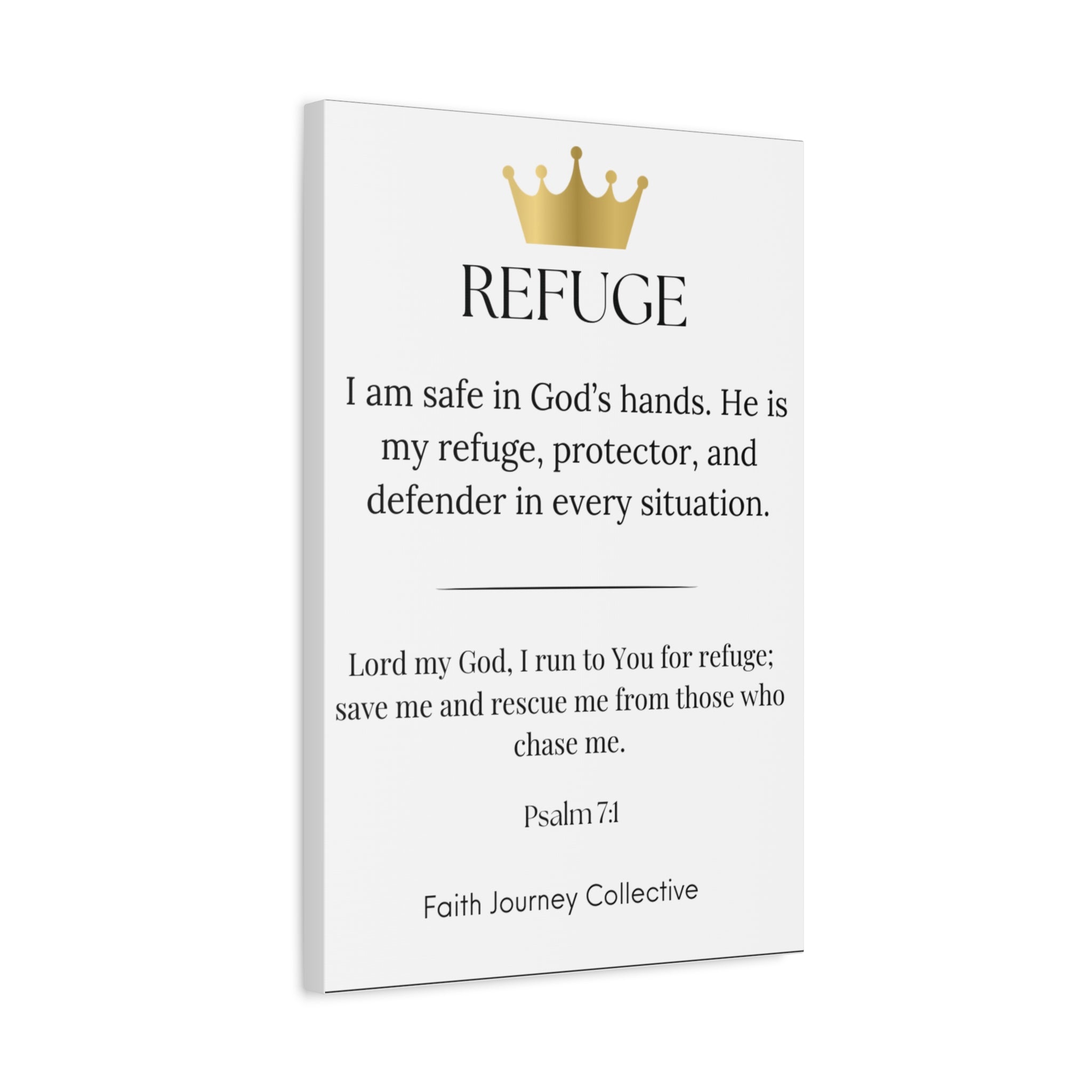 "God is Our Refuge"  Christian Scripture Wall Art Canvas – Bible Verse Affirmation Prints for Home, Office & Prayer Space | Faith Journey Collective