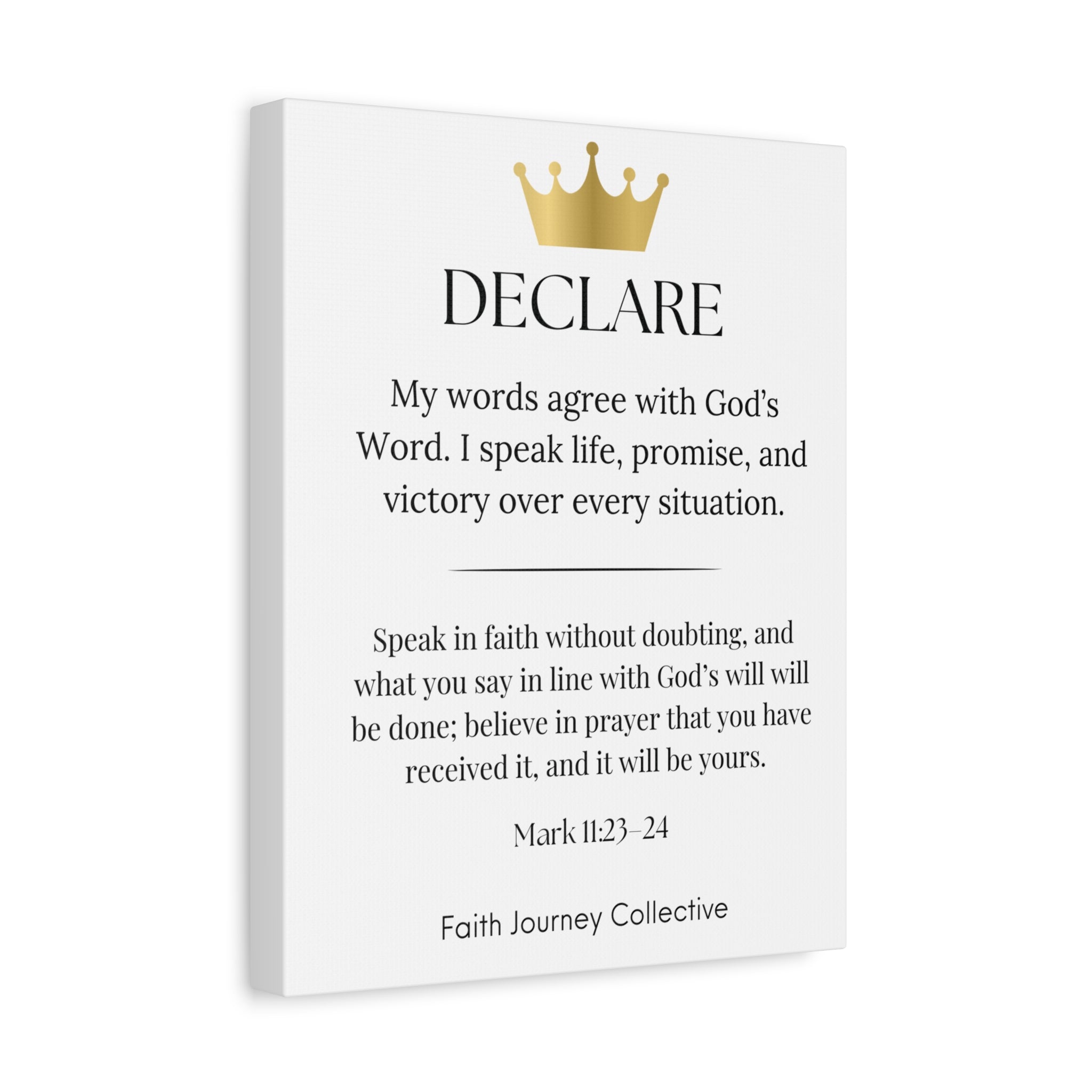 Declare - Christian Scripture Wall Art Canvas – Bible Verse Affirmation Prints for Home, Office & Prayer Space | Faith Journey Collective