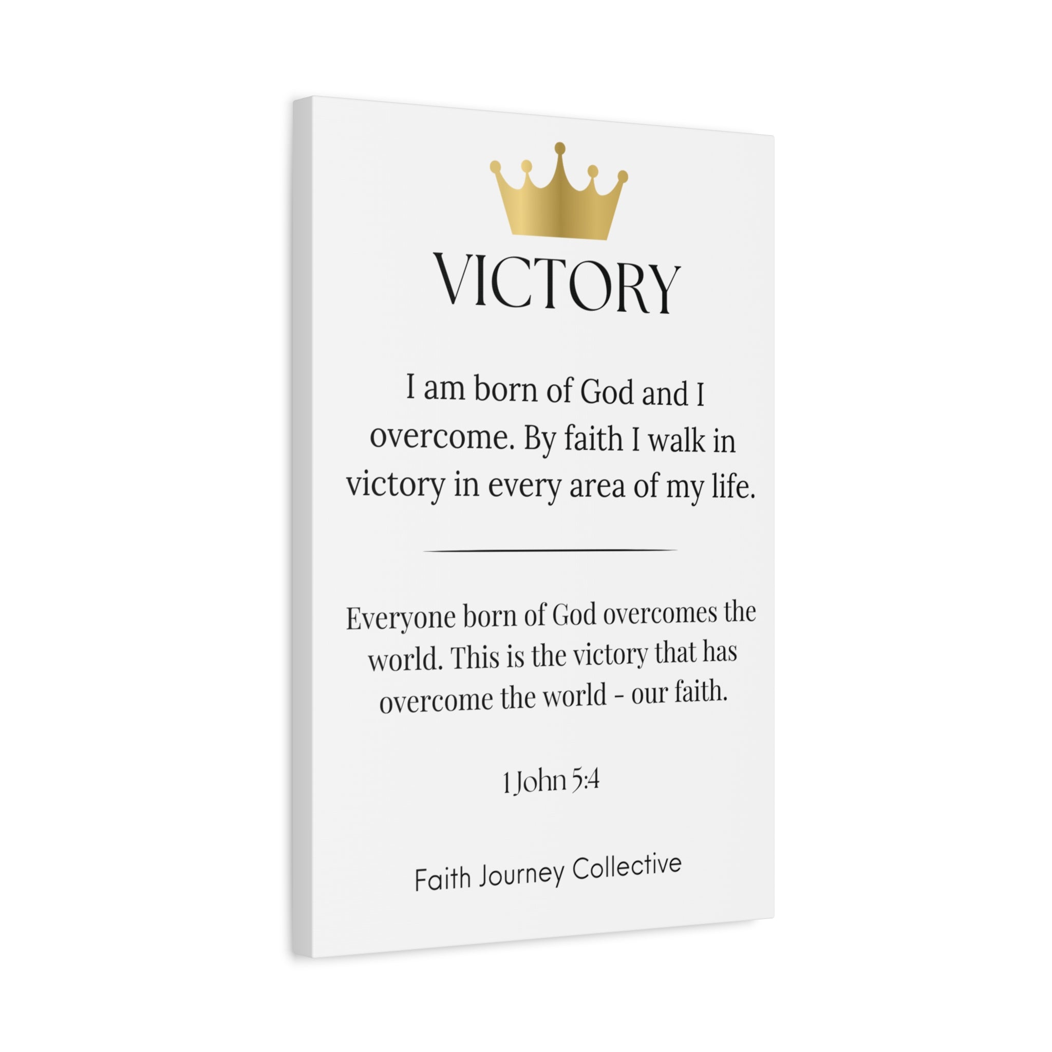 Victory - Christian Scripture Wall Art Canvas – Bible Verse Affirmation Prints for Home, Office & Prayer Space | Faith Journey Collective