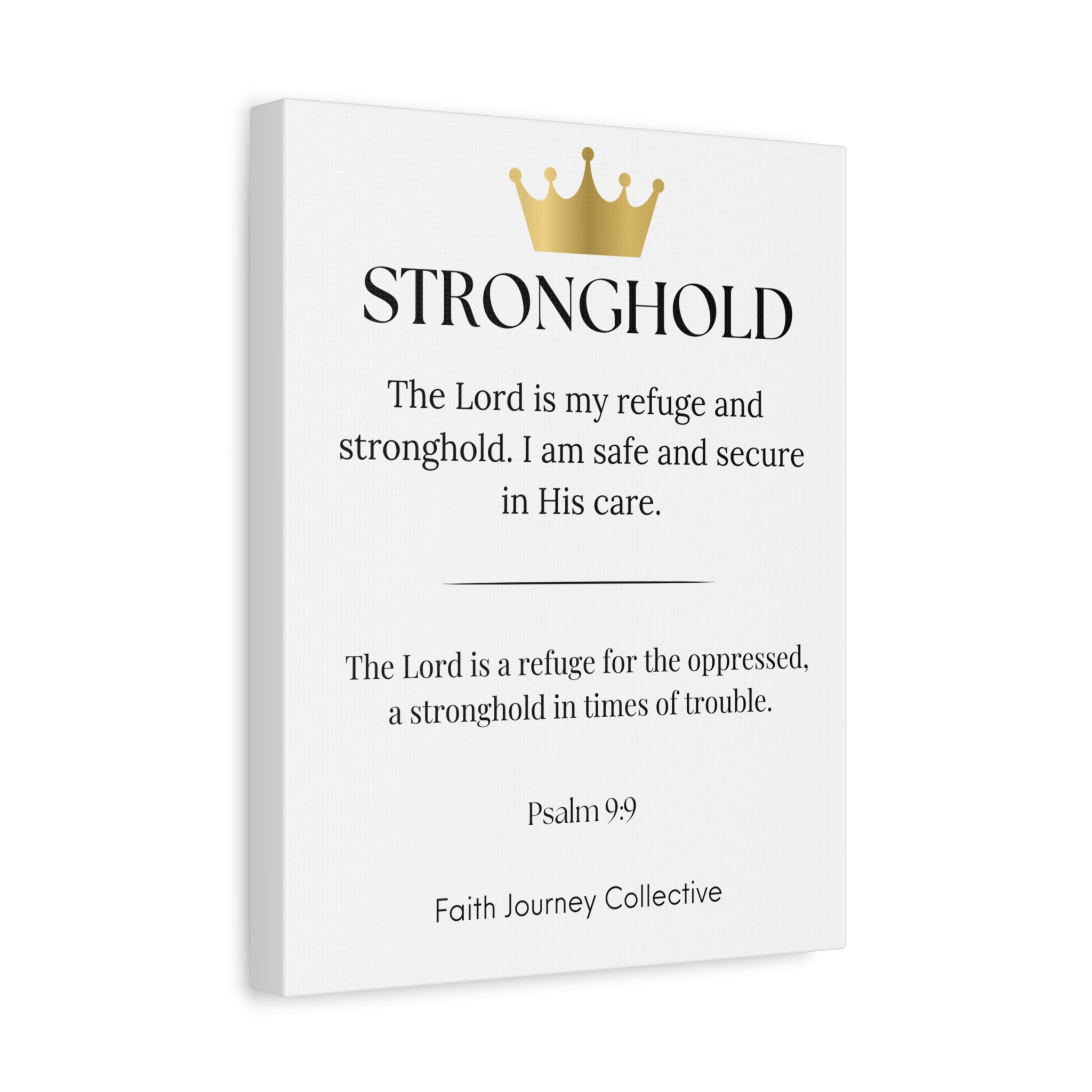Stronghold - Christian Scripture Wall Art Canvas – Bible Verse Affirmation Prints for Home, Office & Prayer Space | Faith Journey Collective