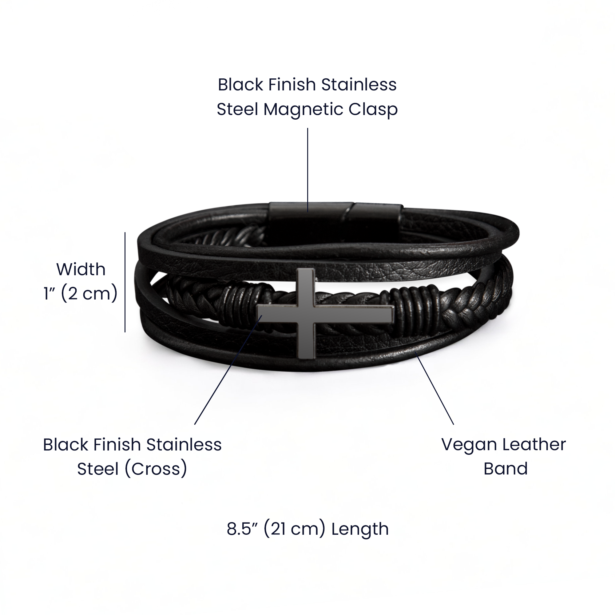 Cross Bracelet for Men. Declare Your Faith!